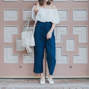 Club Monaco Tie-waist Paper Bag Pant - 00 - EUC